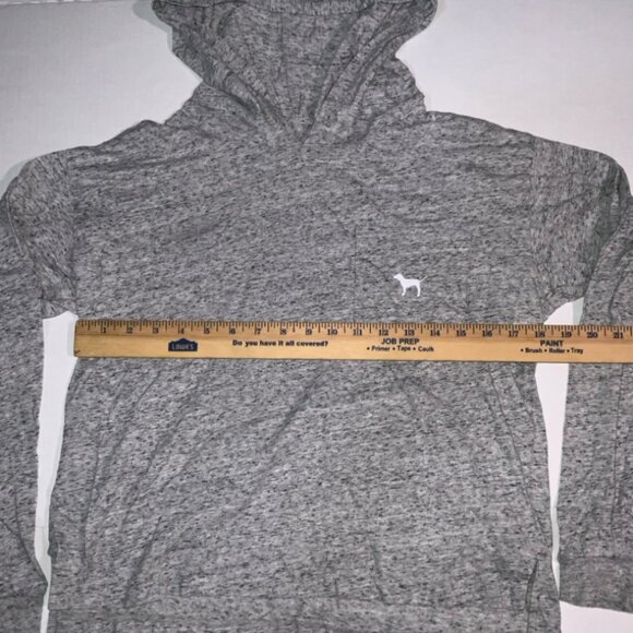 Victoria Secret PINK Small Lightweight Heather Gray 1 Pocket Hoodie Pullover (K) - Picture 6 of 7